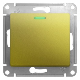 Systeme Electric Glossa Фисташковый Переключатель 1-клавишный с подсветкой, сх.6а,10AX