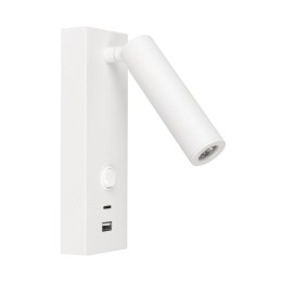 Светильник светодиодный SP-BED-CHARGE-S60x125-3W Warm3000 (WH 20 deg 230В USB-A USB-C) IP20 металл A