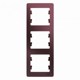 Systeme Electric Glossa Баклажановый Рамка 3-ая, вертикальная