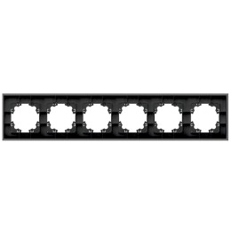 Рамка 6-м Афина стеклянная графит UNIVersal 2259