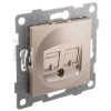 Механизм розетки телефонной RJ12 2-местн. СП Ugra шампань GUSI С11Т2-027