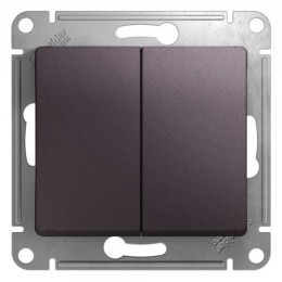 Systeme Electric Glossa Сиреневый туман Переключатель 2-клавишный, сх.6,10AX