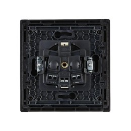 Розетка СП FORTE&PIANO FP115 16А с заземл. защ. шторки винт. крепл. черн. IEK FP-R14-16-K02