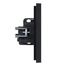 Розетка СП FORTE&PIANO FP115 16А с заземл. защ. шторки винт. крепл. черн. IEK FP-R14-16-K02