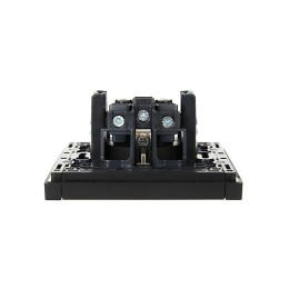 Розетка СП FORTE&PIANO FP115 16А с заземл. защ. шторки винт. крепл. черн. IEK FP-R14-16-K02