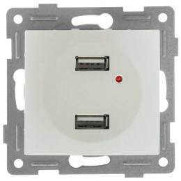 Механизм розетки USB 2-местн. СП Ugra жемчуж. GUSI С11USB2-028