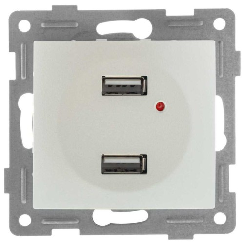 Механизм розетки USB 2-местн. СП Ugra жемчуж. GUSI С11USB2-028