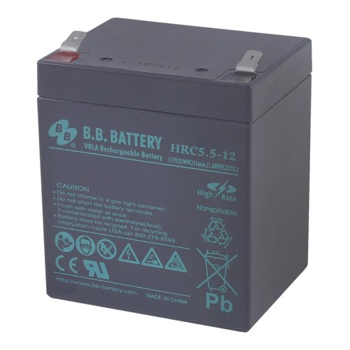 Аккумулятор 12В 5.5А.ч HRC 5.5-12 B.B. Battery