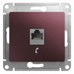Systeme Electric Glossa Баклажановый Розетка телефонная RJ11