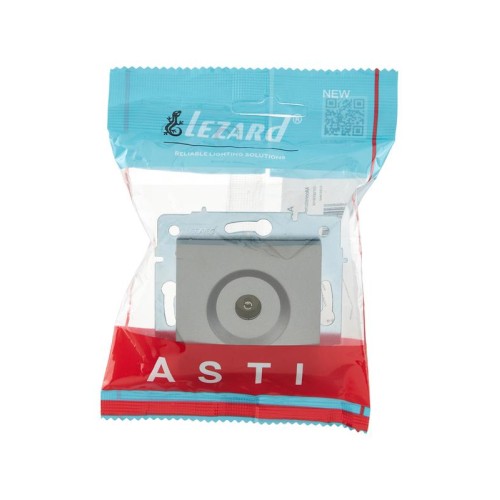 Розетка телевизионная оконечная TV СП ASTI IP20 механизм платина. LEZARD 7081-3588-130