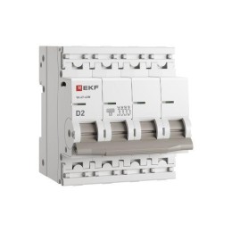 Выключатель автоматический модульный 4п D 2А 6кА ВА 47-63N PROxima EKF M636402D
