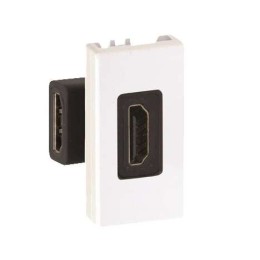 Розетка аудио/видео проходная HDMI Simon 27 узкий модуль (мама-мама) механизм бел. Simon 2701094-030