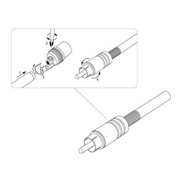 Разъем аудио RCA под винт металл "Silver" (блист.2шт) Rexant 06-0151-A2