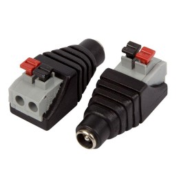 Разъем питание на кабель гнездо 2.1х5.5x10мм с быстрозажимной колодкой блист. Rexant 06-0076-A