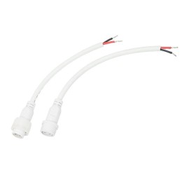 Кабель соединительный (2pin) герметичный (IP67) 2х1.0кв.мм 300В бел. Rexant 11-9820