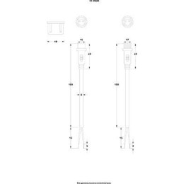 Кабель соединительный (2pin) герметичный (IP67) 2х1.0кв.мм 300В бел. Rexant 11-9820