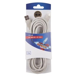 Шнур штекер mini USB - штекер USB-A 3м блист. Rexant 06-3157