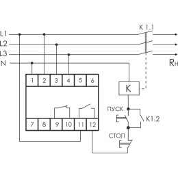 Реле напряжения CP-731 (трехфазный; микропроцессорный; контроль верхнего и нижнего значений напряжен