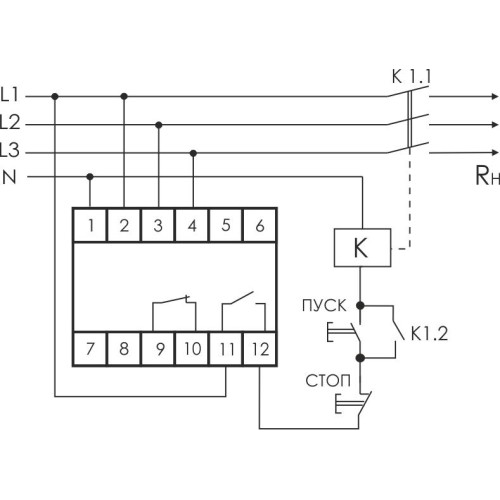 Реле напряжения CP-731 (трехфазный; микропроцессорный; контроль верхнего и нижнего значений напряжен