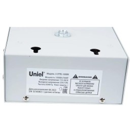 Стабилизатор напряжения U-DTRS-1000W 1ф 1кВА релейный ультратонкий настен. Uniel UL-00010577