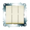 Выключатель 3-кл. 1мод. СП Cosmo 10А IP20 механизм крем. ABB 619-010300-254