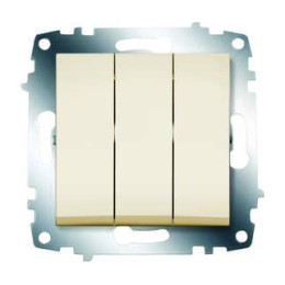 Выключатель 3-кл. 1мод. СП Cosmo 10А IP20 механизм крем. ABB 619-010300-254