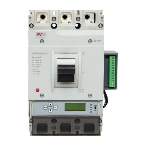 Выключатель автоматический 630А 100кА AV POWER-3/3 ETU6.2 AVERES EKF mccb-33-630H-6.2-av
