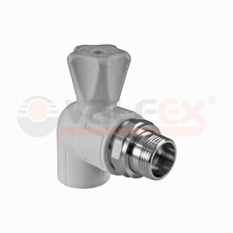 Кран шаровой для радиатора угловой 25х1/2дюйм (40/10) сер. VALFEX 10148125Г