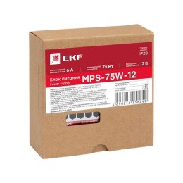Блок питания 12В MPS-75W-12 PROxima EKF mps-75w-12