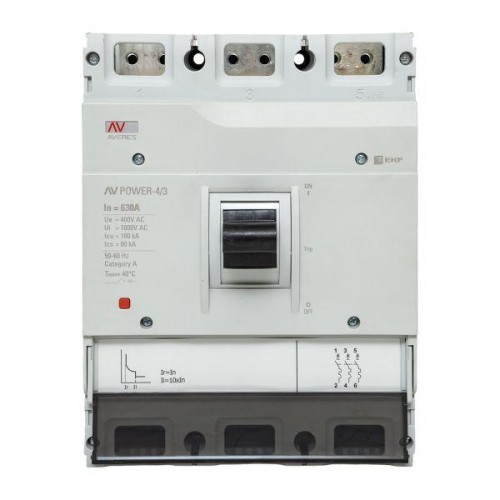 Выключатель автоматический 630А 100кА AV POWER-4/3 TR AVERES EKF mccb-43-630H-TR-av