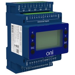 Модуль ЦПУ ПЛК 150 18 UI 6 UIO 2 UO 7 DO 24В DC с экраном ONI PLC-150-CPU-18U15U-1D