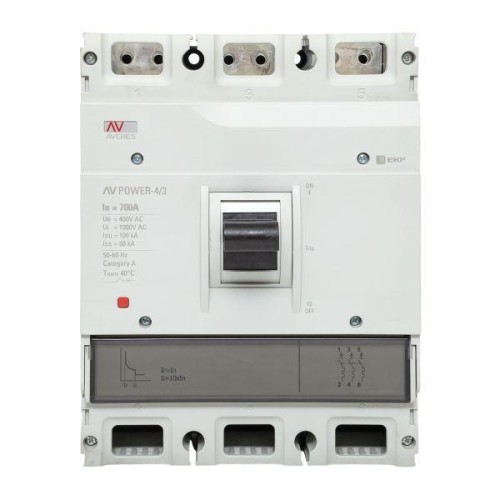 Выключатель автоматический 700А 100кА AV POWER-4/3 TR AVERES EKF mccb-43-700H-TR-av