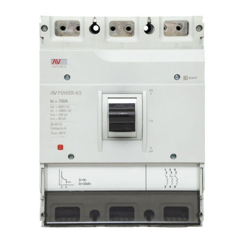 Выключатель автоматический 700А 100кА AV POWER-4/3 TR AVERES EKF mccb-43-700H-TR-av