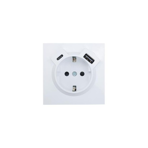 Розетка 1-мест. с/з Type-C+USB разъем СП ZIMA бел. LEZARD 704-0288-181TC