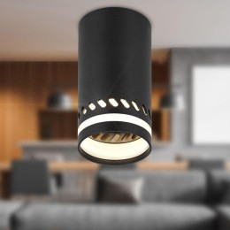Светильник OL50 BK MR16 GU10 IP20 настенно-потолочный спот черн. Эра Б0059803