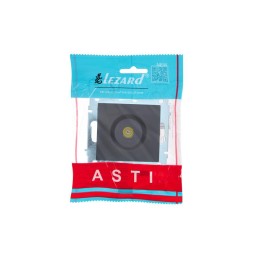 Розетка телевизионная оконечная TV СП ASTI IP20 механизм черн. бархат LEZARD 7081-4288-130