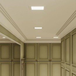 Светильник светодиодный Slim 15Вт 4000К IP20 1100лм 220-240В ДВО квадрат бел. GAUSS 940111215