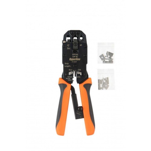 Инструмент HT-200AR обжимной для RJ50 RJ45 RJ12 RJ11 (10P10C; 8P8C типа AMP; 6P6C; 4P4C) профессиона