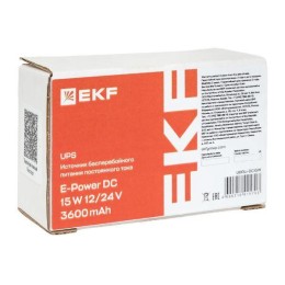 Источник бесперебойного питания постоянного тока E-Power UPS DC -15W 12/24В 3600мАч EKF UDRLi-DC15W