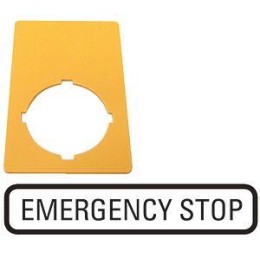 Знак аварийная остановка 50х33мм M22-XZK-GB99 желт. EATON 216472