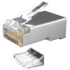 Разъем PLUG-8P8C-UV-C6-SH-100 RJ45(8P8C) под витую пару кат. 6 (50/50 микродюйм)экранир. универс. (д