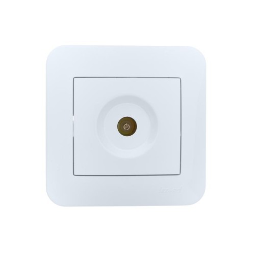 Розетка телевизионная проходная TV СП ASTI IP20 в сборе бел. LEZARD 7081-0202-129