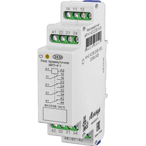 Реле промежуточное МРП-4-1 ACDC12В УХЛ4 Меандр A8302-16938032