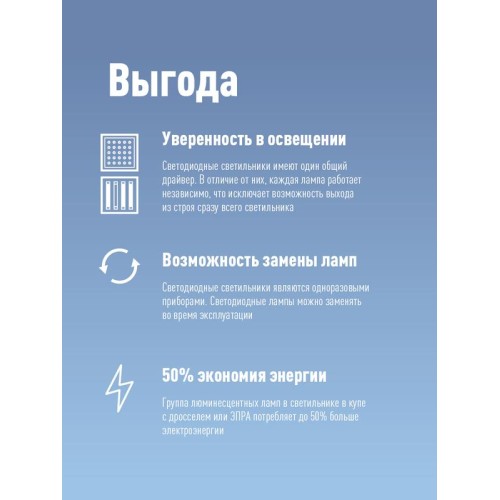 Лампа светодиодная 10Вт 220В G13 6500К GLASS 600мм T8 Космос Lksm_LED10wG13T865GL