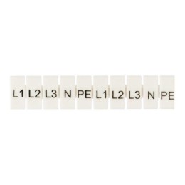 Маркеры для UT/ST/Push-in 6 с символами "L1. L2. L3. N. PE" (уп.100шт) EKF zb-st-6-L-1-3