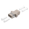 Соединитель проходной DLC-DLC-MM LC-LC duplex MM (SC Adapter Simplex dimension) пластик. Cabeus 7133