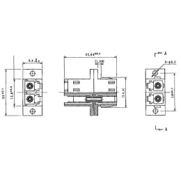 Соединитель проходной DLC-DLC-MM LC-LC duplex MM (SC Adapter Simplex dimension) пластик. Cabeus 7133