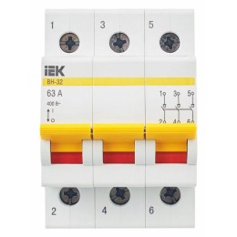 Выключатель нагрузки (мини-рубильник) 3п 63А ВН-32 KARAT IEK MNV10-3-063