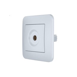 Розетка телевизионная проходная TV СП ASTI IP20 в сборе жемчуж./бел. перламутр. LEZARD 7081-3030-129