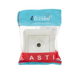 Розетка телевизионная проходная TV СП ASTI IP20 в сборе жемчуж./бел. перламутр. LEZARD 7081-3030-129